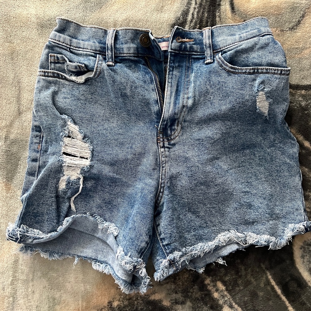 Light acid wash shorts